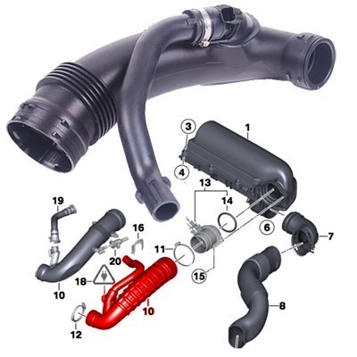 TUYAU AIR FRAIS HUILE AIR MINI JCW R55 A R59