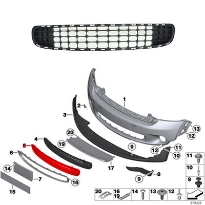 GRILLE INFERIEUR PC AVANT AC CHROMELINE MINI R60 R61 HORS S SD ET JCW GRILLE INFERIEUR PC AVANT AC CHROMELINE MINI R60 R61 HORS S SD ET JCW