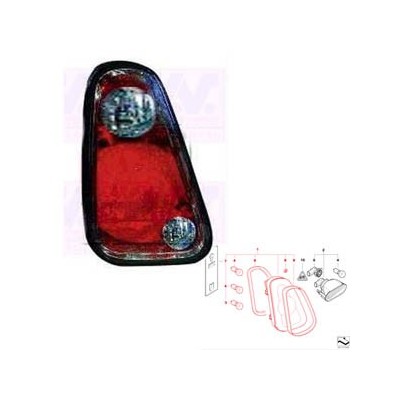 PROJECTEUR FEU PHARE ARRIERE GAUCHE cl. BLANC R50 R52 R53 AP 07/04 PROJECTEUR FEU PHARE ARRIERE GAUCHE cl. BLANC R50 R52 R53 AP 07/04