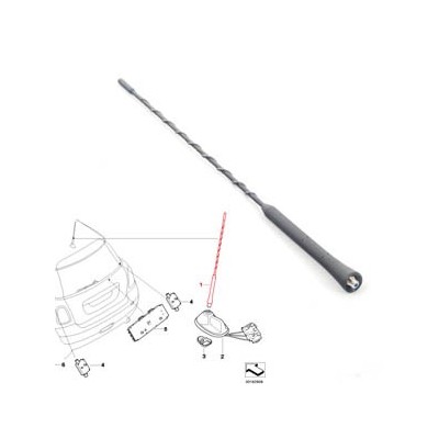 ANTENNE FOUET MINI R55 R56 R57 AVEC BLUETOOTH ET GPS ANTENNE FOUET MINI R55 R56 R57 AVEC BLUETOOTH ET GPS