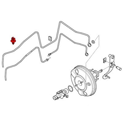 CLIP FIXATIN TUYAU CONDUIT SIMPLE FREINAGE MINI R50 R52 R53