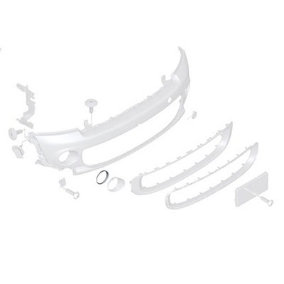 MOULURE ANTIBROUILLARD AVANT DROIT EN APPRET MINI R55 A R59