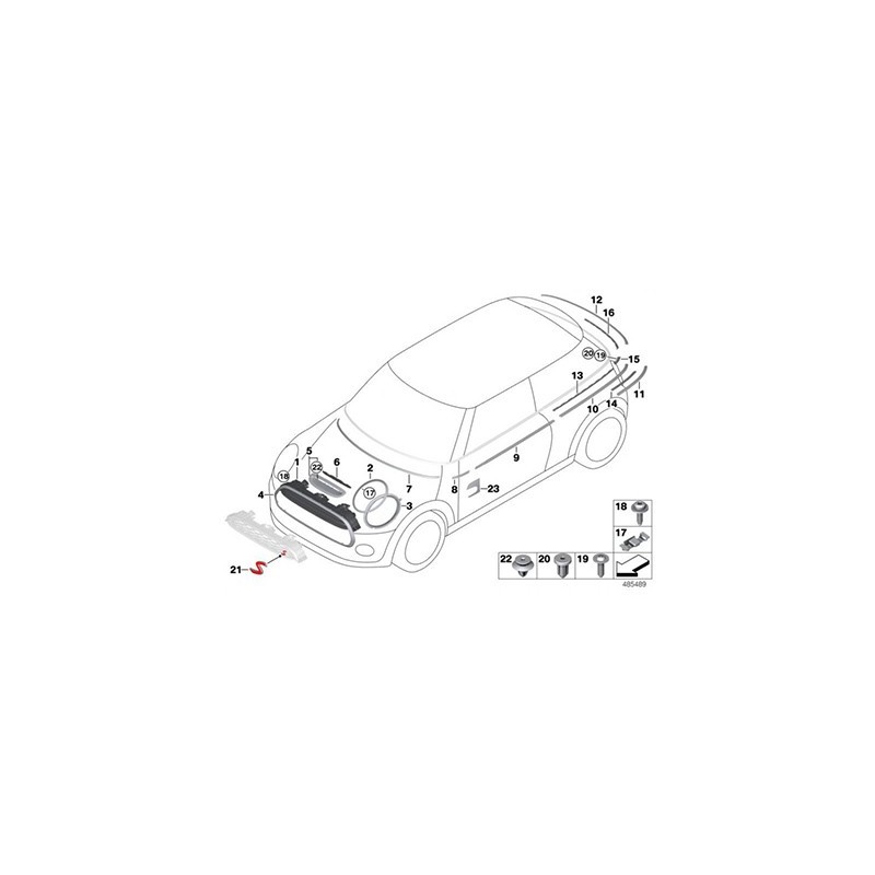 GRILLE DE PRISE AIR AVANT MINI F55 F56 COOPER SD ET S