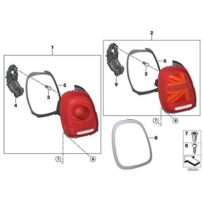 PROJECTEUR FEU PHARE ARR. GAUCH AC PROJECTEURS LED F. ETENDU F55 F56 
