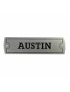 BADGE AUSTIN PLAQUE ALU GB 1968