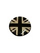BADGE ADHESIF CENTRE UK BLACK 40MM