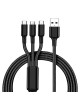 CABLE MICRO USB C IOS IPHONE SAMSUNG HUAWEI... 3 EN 1 