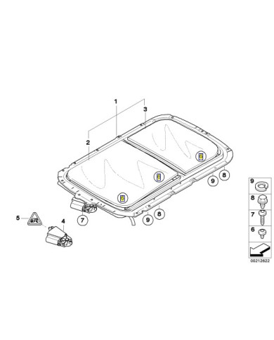 Vis torx avec disque toit ouvrant 5x11 R55 R56 R60 R61 Vis torx avec disque toit ouvrant 5x11 R55 R56 R60 R61