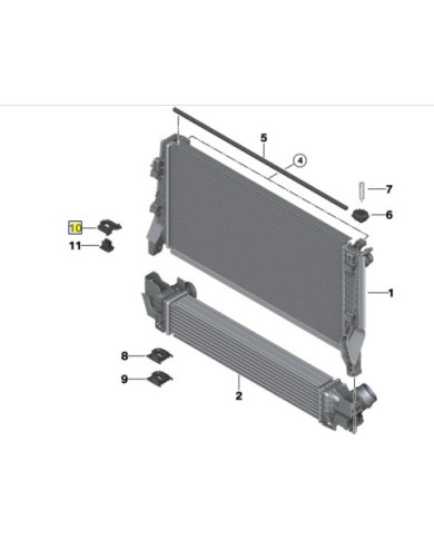 Support module radiateur côté gauche F54 a F60 Support module radiateur côté gauche F54 a F60