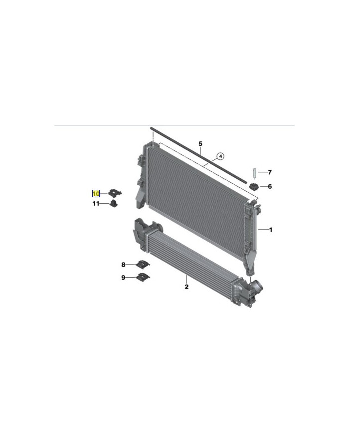 Support module radiateur côté gauche F54 a F60