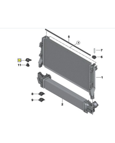 Support Module radiateur côté droit F54 a F60 Support Module radiateur côté droit F54 a F60
