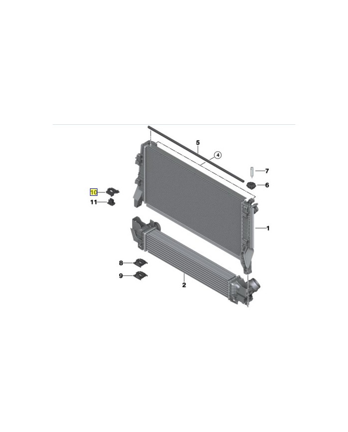 Support Module radiateur côté droit F54 a F60