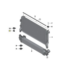 Pièce de fixation de radiateur gauche ou droite F54 à F60