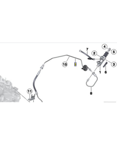 Conduite d'embrayage R60 R61 2010 a 2016