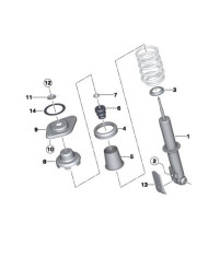 Amortisseur supplémentaire arrière R55 a R61 Première Monte