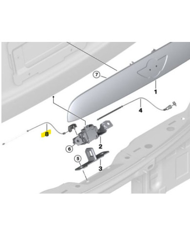 Cache serrure avec cable de traction F55 F56 Cache serrure avec cable de traction F55 F56