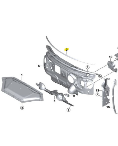 Isolation phonique pare brise F60 2015 a 2019 Isolation phonique pare brise F60 2015 a 2019