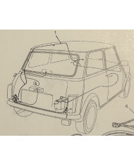 FAISCEAU ELECTRIQUE ARRIERE avec radio Mini 998cc et Moke avant 1988 FAISCEAU ELECTRIQUE ARRIERE avec radio Mini 998cc et Moke avant 1988